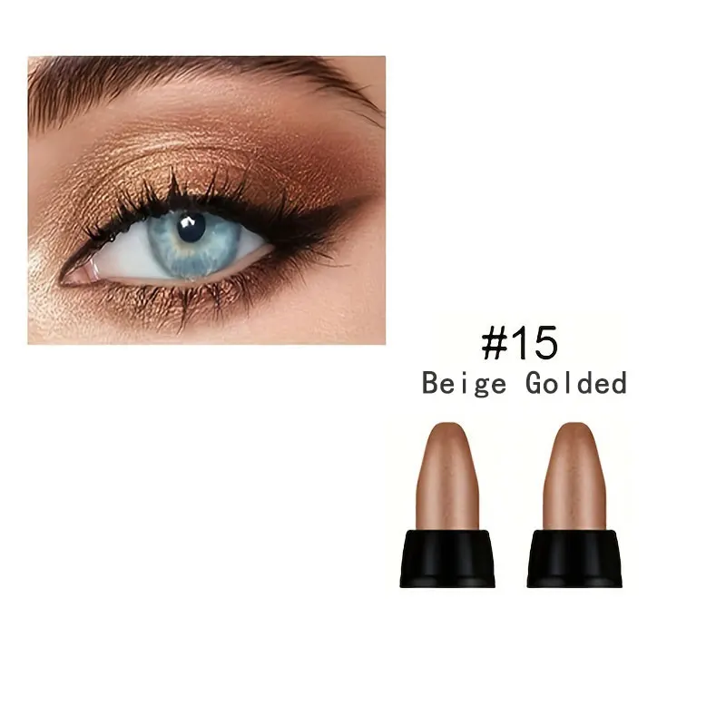 16-kleuren parelmoer eyeliner, kleur glitter waterdichte langdurige oogmake-up niet-vlekkende eyeliner