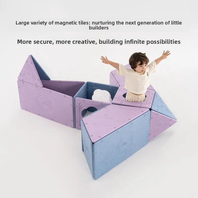 Children's super large magnetic sheet three-dimensional space building block educational creative assembly toy DIY dollhouse