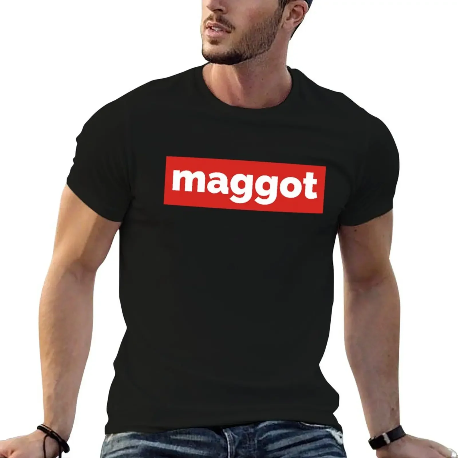 maggot. T-Shirt cute tops customs kawaii clothes Man t-shirt mens big and tall t shirts