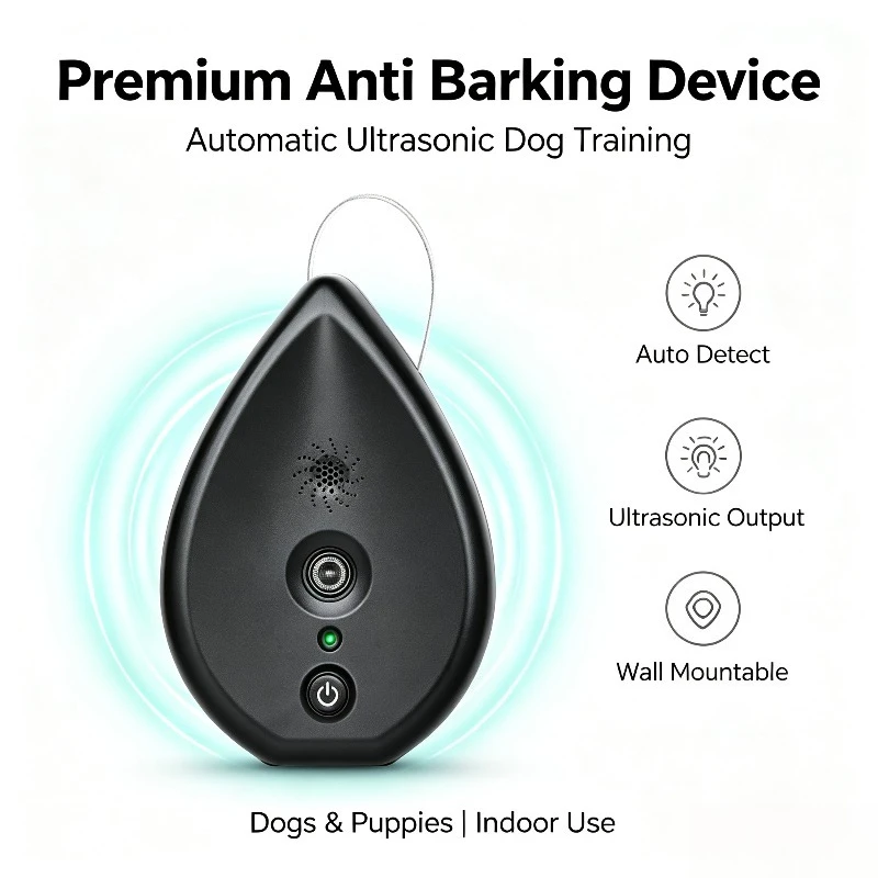 Automatic Ultrasonic Dog Training Device Rechargeable Pet Behavior Correction Tool Indoor Outdoor Use