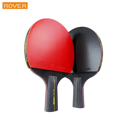 Imagen 2 del producto Raqueta de tenis de mesa de 6 estrellas, juego de raqueta de Ping Pong profesional de 2 uds., paleta de murciélago con hoja de goma de alta calidad con bolsa