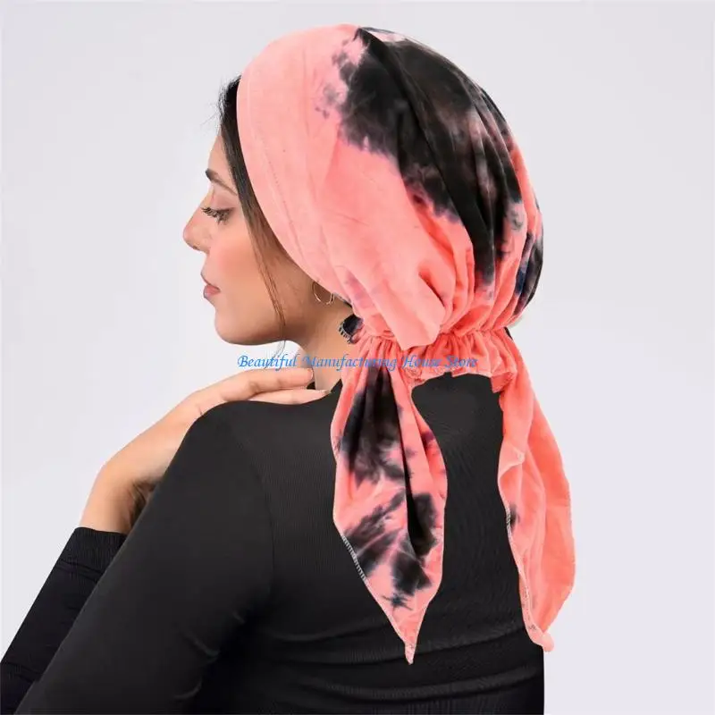 

E56A Fashionable Twist Head Cover Hair Cover Hat Cultural Quick Wear For Casual Outings