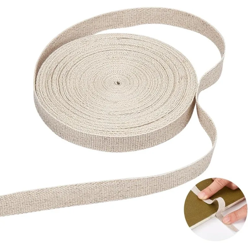10 Yards Leinen-Bindeband, 3/8 Zoll breit, Buchbinde-Reparaturband, Stoffzubehör für Buchbinde, Buch, Kunst, Nähen, DIY, Handwerk