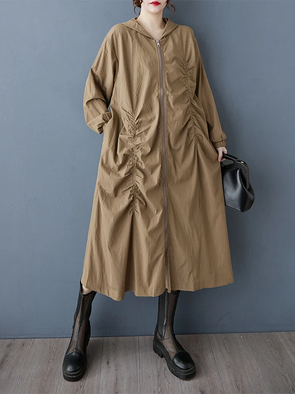 Casual Loose Artistic Style Women's Coat Medium Length Spring Autumn Korean Version New Loose Outerwear Fashion Commute