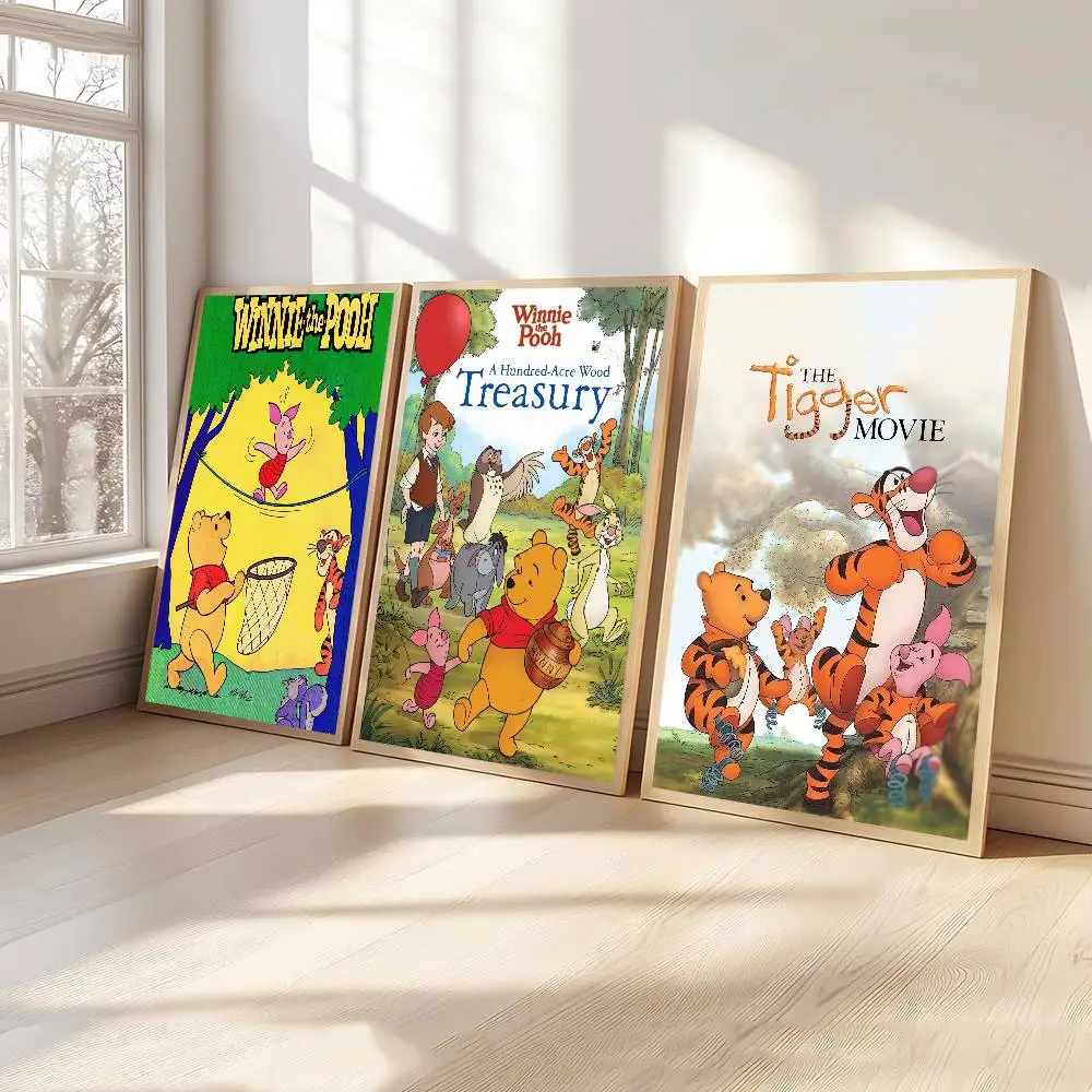 Winnie Cute the Anime Pooh DIY Sticky Poster Waterproof Paper Sticker Coffee House Bar Home Decor