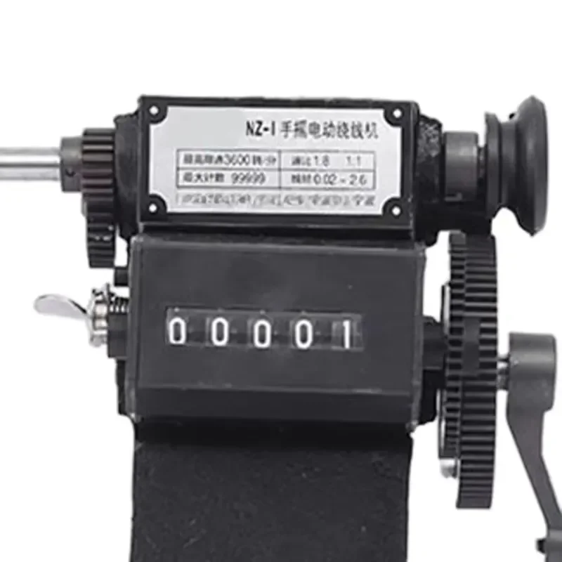 for Manual Coil Winder with 0-9999 Counter Hand Crank Motor Stator Armature Rewinding Tool Precision Digital Display Portable