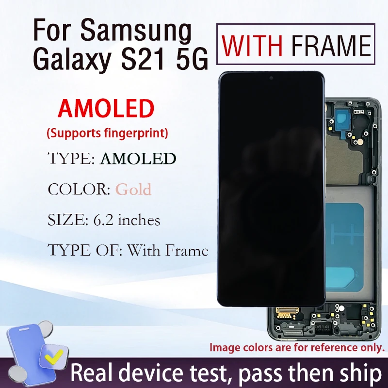 S21 5G Display Touchscreen Voor Samsung Galaxy G991B AMOLED Digitizer Met Frame Fingerphone Full Screen Reparatie Vervangende Onderdelen