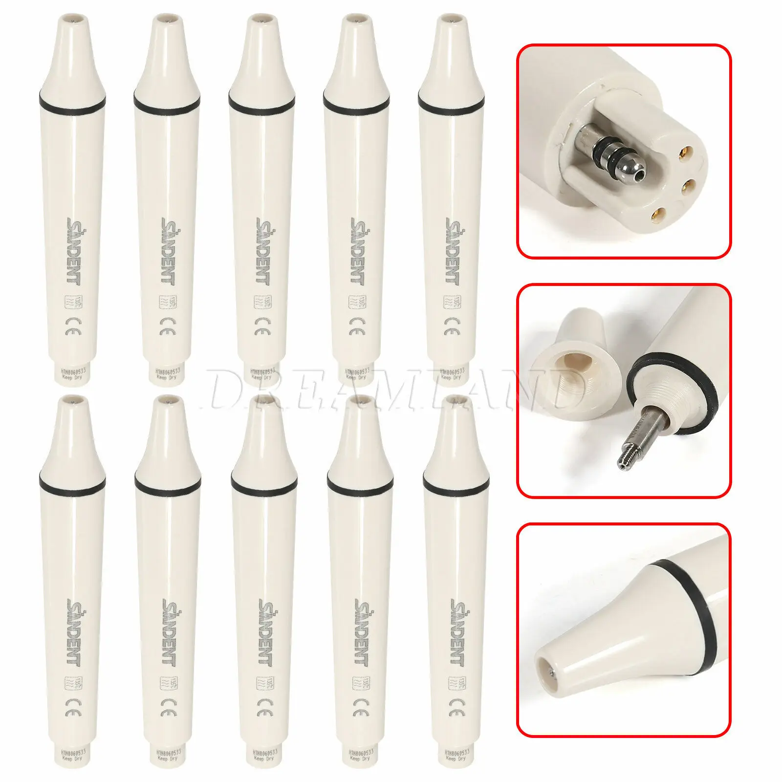 10 PCS Dental Detachable Handpiece Fit EMS Ultrasonic Piezon Scaler