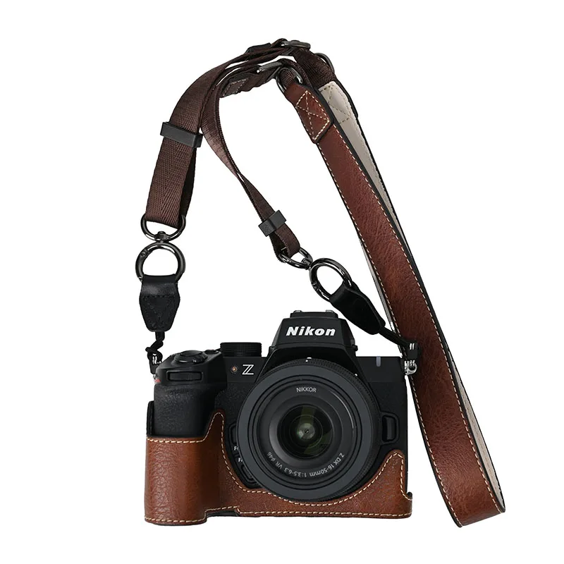 Nikon Z50II カメラバッグ Z50 II 2 保護カバーレトロ PU レザーケース