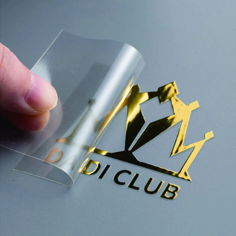 100PCS Custom Transfer Sticker Shiny Gold Silver Personalized 3D Transfer Sticker Brand Company Logo Wedding