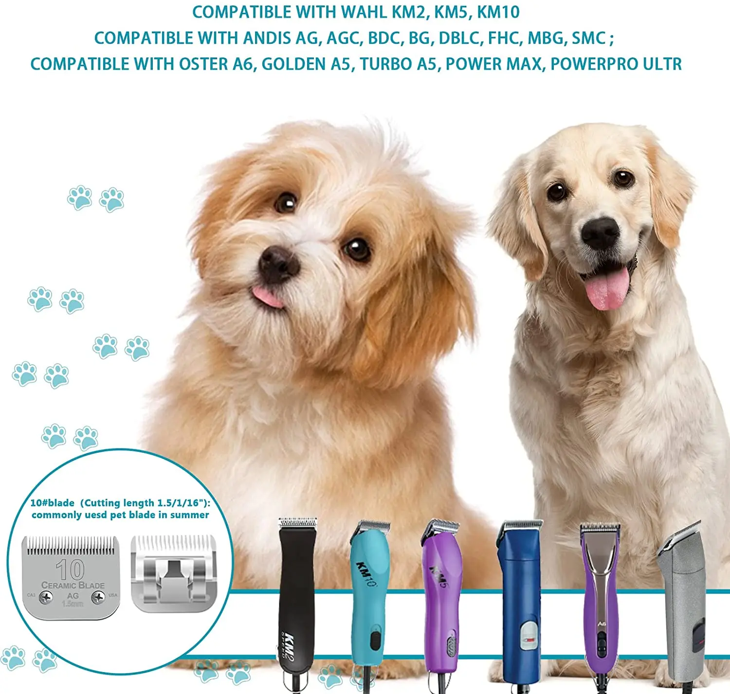 3/4HT Professional Trimmer Replacement Blade For Andis AGC,BDC,BGC,MBG/Oster A5/Wahl KM Pet Dog Animal Detachable Clipper