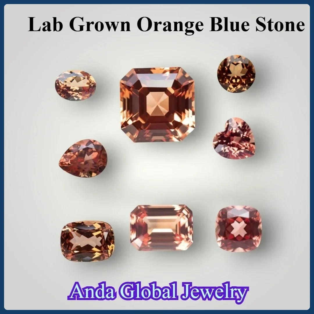 

S-Lab выращенный сапфир оранжевого цвета для изготовления ювелирных изделий DIY кольцо ожерелье серьги основные материалы с сертификатом AGL