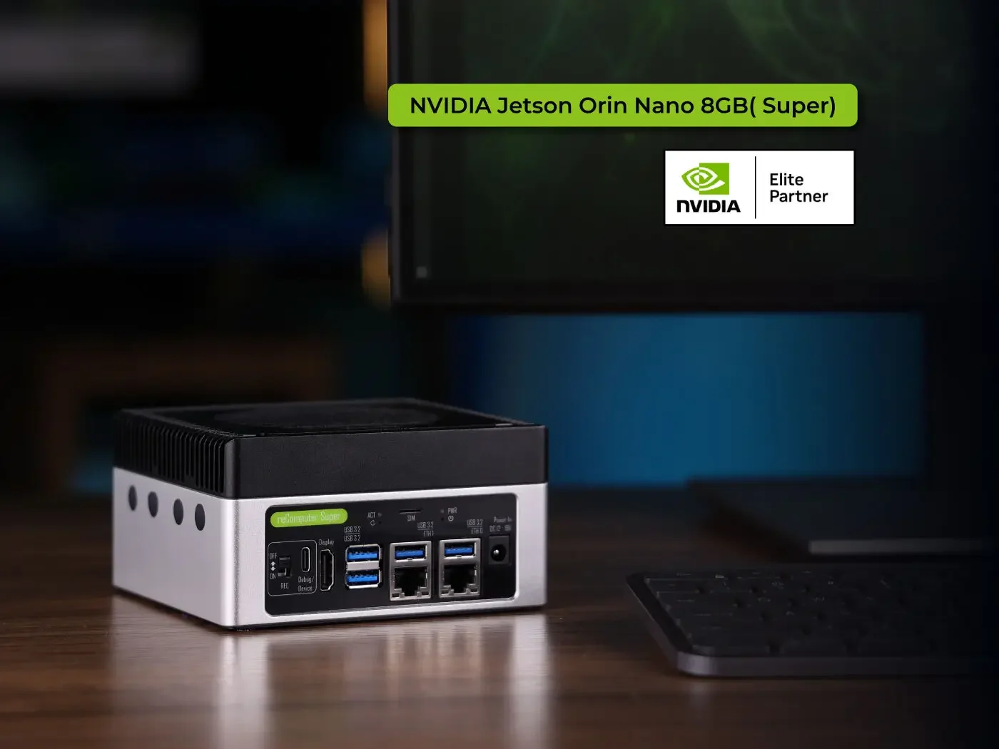 SmCpNVIDIA Jetson Orin Nano 8GB Super Edge AI Computer 67TOPS J3011 4GB 34TOPS J3010 With 128GB NVMe SSD JetPack 6.2 Wi-FiBTLTE