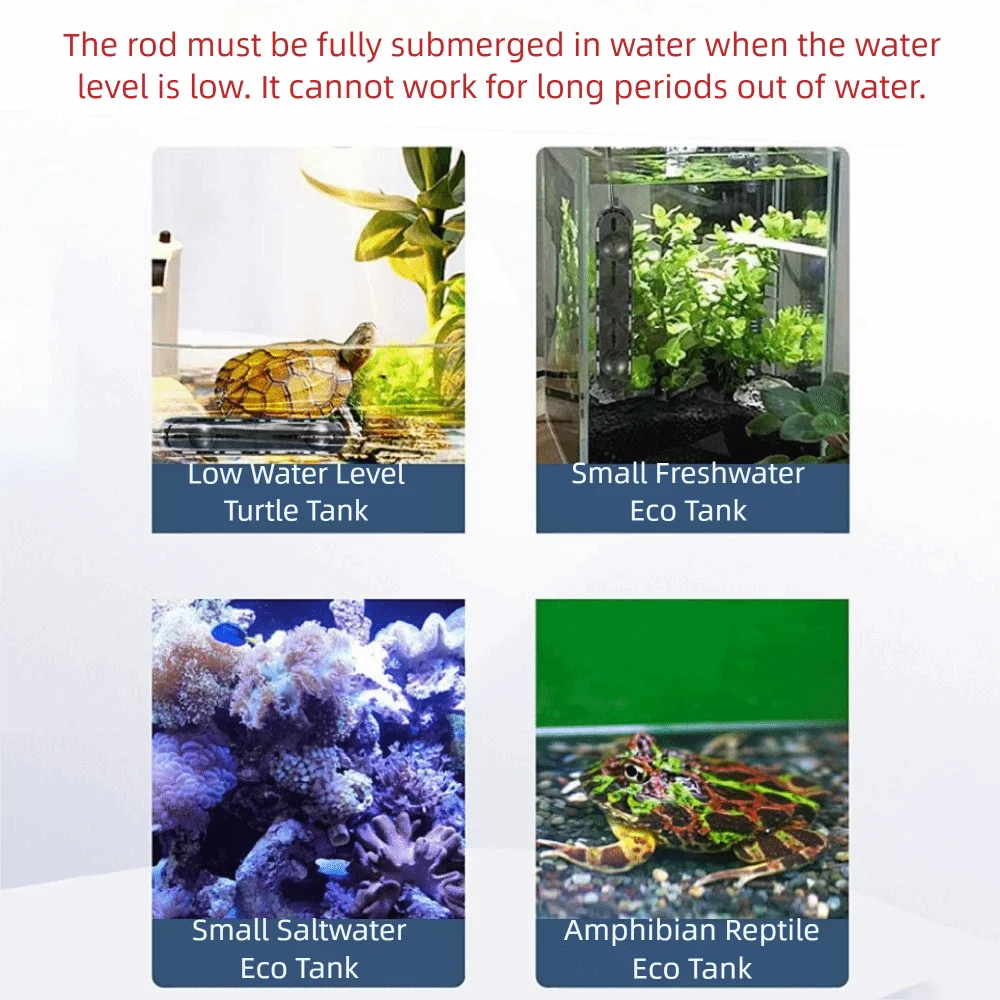 

15-34°C Fish Tank Heating Rod Adjustable LCD Display Mini Aquarium Heater Temperature Control Aquarium Submersible Heater