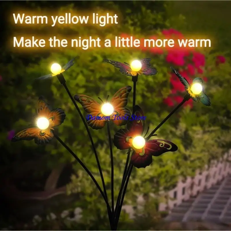 

57BE Солнечные лампы для дворов в форме бабочки Подземные светильники Водонепроницаемые IP65