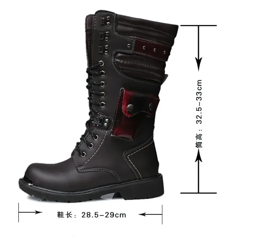 Herren High Top Motorrads tiefel Herbst und Winter Mode Outdoor kollision resistente rutsch feste weiche Sohle lässige Lederstiefel