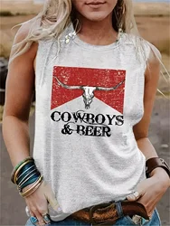 Summer Women's Casual Sleeveless Tank Top T-shirt Tshirts Creativity Streettshirt Individual Casual Clothes