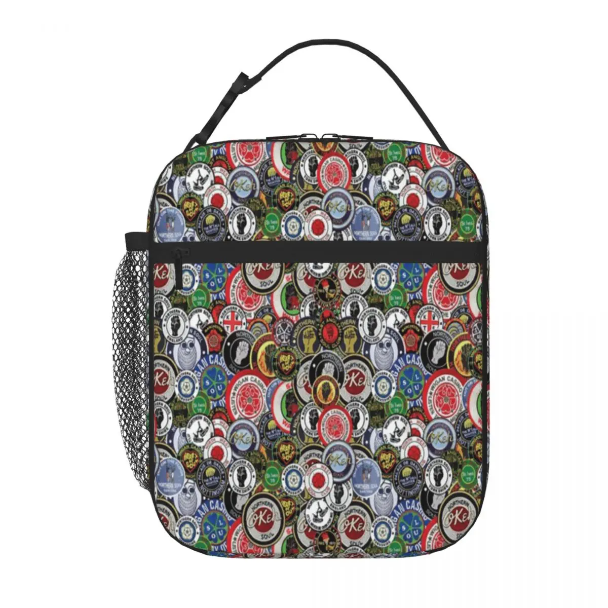 Hot Sale Northern Soul Patches OKEH Wigan Pier Keep The Faith Camouflage Waterproof Lunch Bag Open Air Meal Carry Lunch Bag