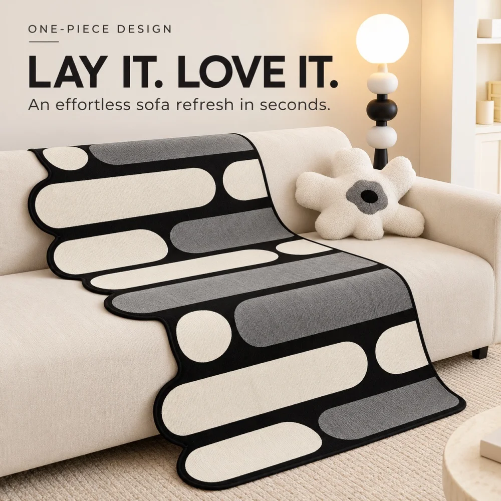 Alien-Shaped Sofa Cushion, High-End Simple Style, Chenille Non-Slip Seat Cushion