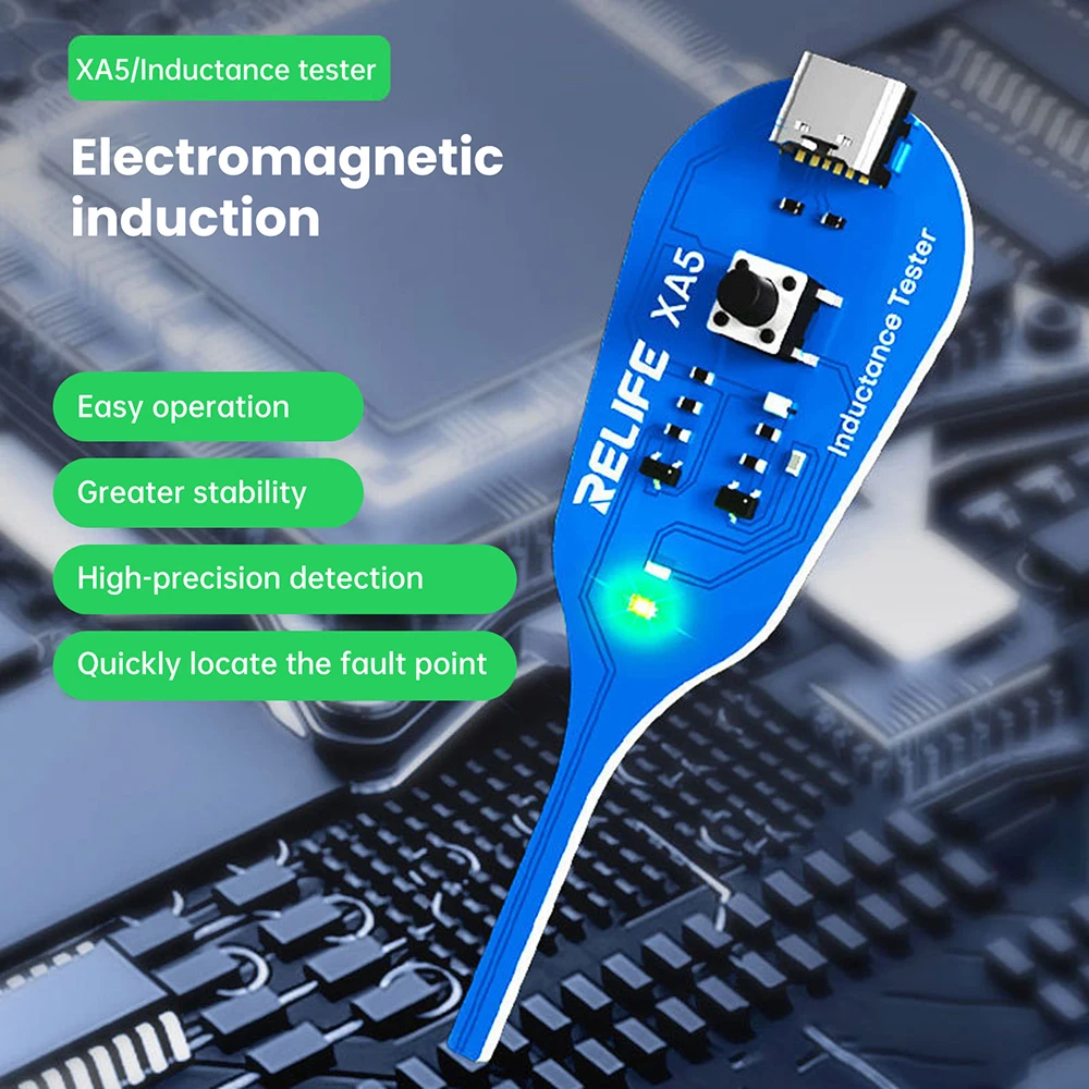 XA5 Inductor Tester Motherboard Coil Tester Electromagnetic Induction Inductance Detection Tool Rapid Troubleshooting Type-C
