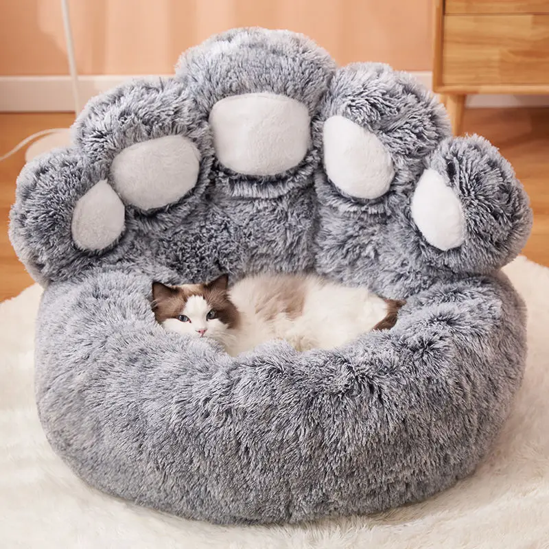 

Warm Kennel Pet Bear Paw Shape House Small Dog bed Teddy Kennel 5-15KG Removable and Washable cat bed