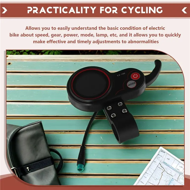 TF100 LCD Display Dashboard 5PIN+36V/48V 350W Controller Kit For Electric Scooter Electric Bicycle