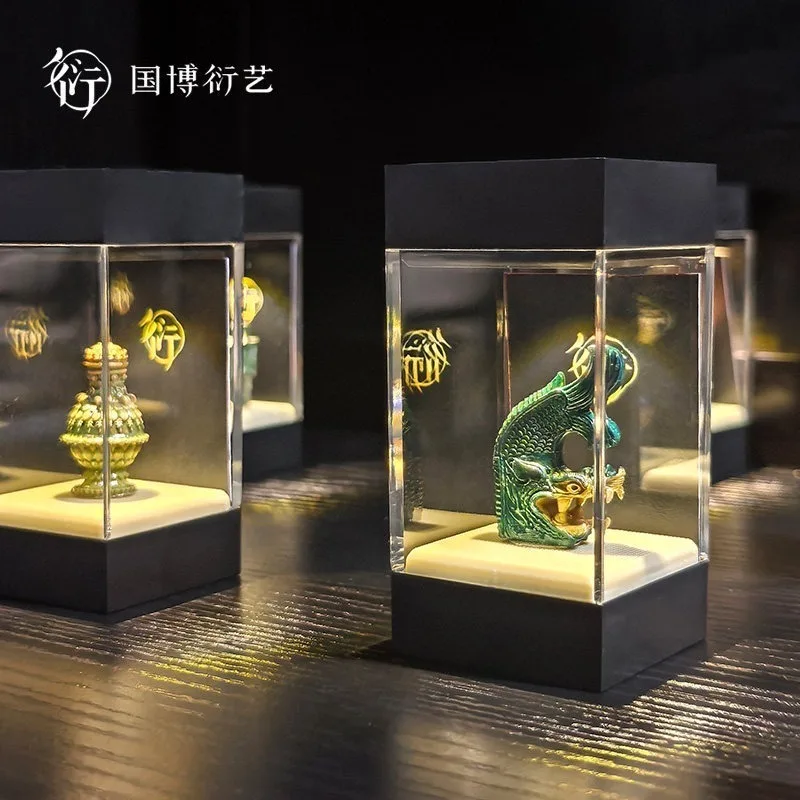 Miniature Display Chinese National Museum Cultural Creative Collectible Souvenir Gift for Home Kitchen Office Refrigerator Door
