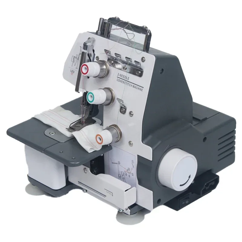 

323 Multifunctional Household Sewing Machine Double Needle Three Thread Zig Zag Interlock 2.5mm Electric Overlock Sewing Machine