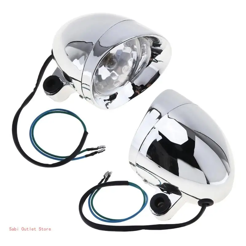 4 in Driving Headlight Spotlight LED Motorcycle Auto Daytime Running Fog Light LED Bulb Dustproof Waterproof Lamp 1 Pair