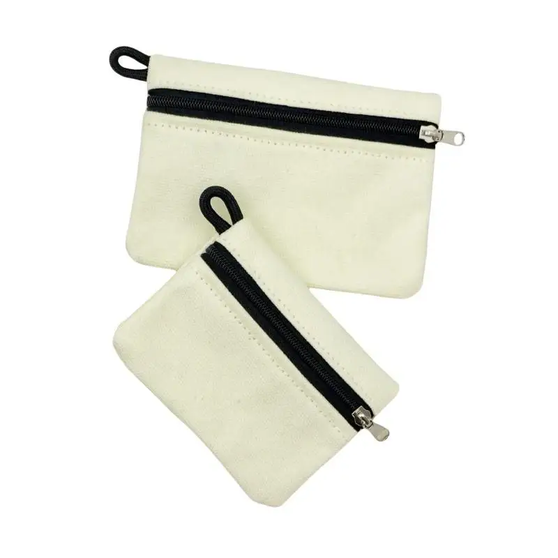 Canvas Mini Coin Purse Simple Zipper Solid Color Key Money Storage Pouch For Women Men Kids Cute Wallet