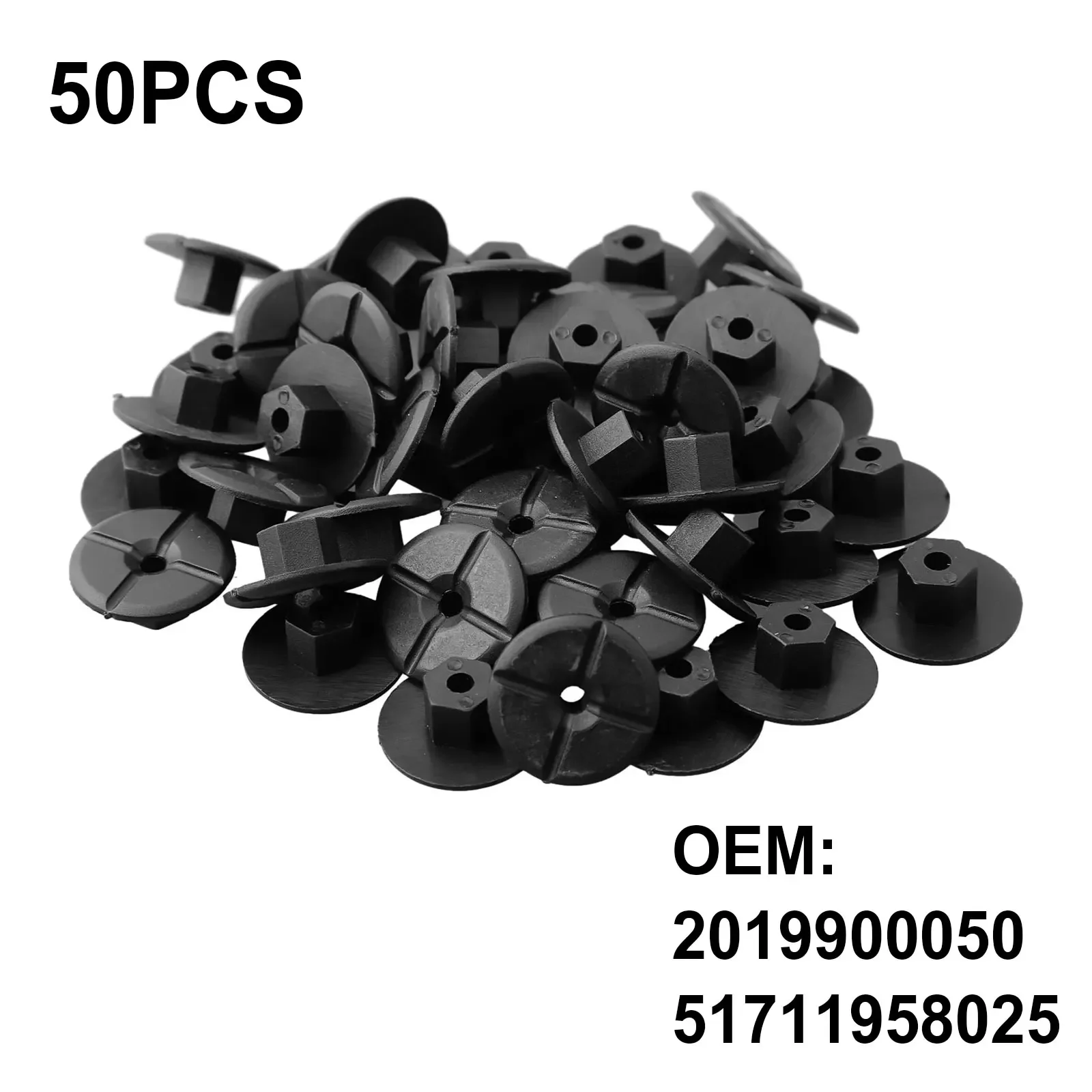 50pc Unthreaded Nuts Compatible With 3 Series E36 E46 E90 For Mercedes For BMW Part Ref A2019900050 2019900050 51711958025