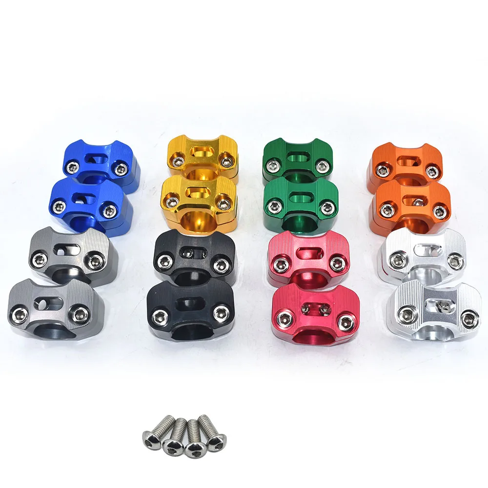 CNC Modified Motocross Adjustable Handlebar Adapter Clamp Motorcycle 22mm- 28mm Bar 1-1/8\