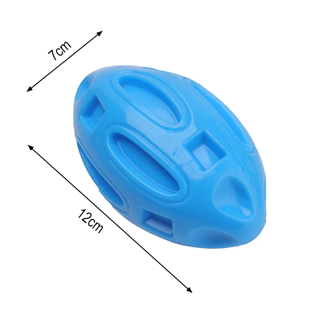 Hundespielzeug Rugby TPR Gummi-Kauball mit Quietscher Zahnreinigung Langlebiges Haustier-Spielzeug für Mittlere und Große Hunderassen Geschenk für Hunde – Detail 8