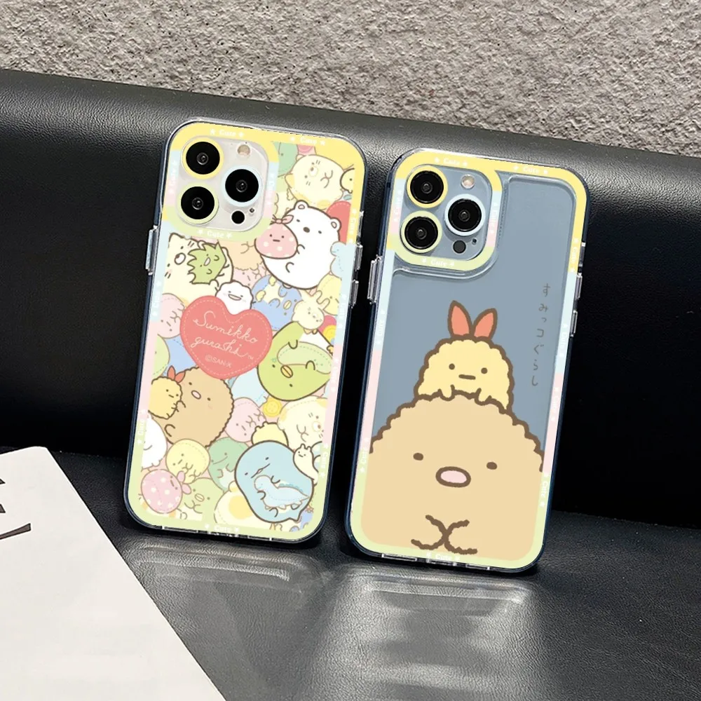 Мягкий прозрачный чехол Sumikkogurashi для iPhone 15 13 14 Pro Max XS XR 12 11 Pro 13 Mini