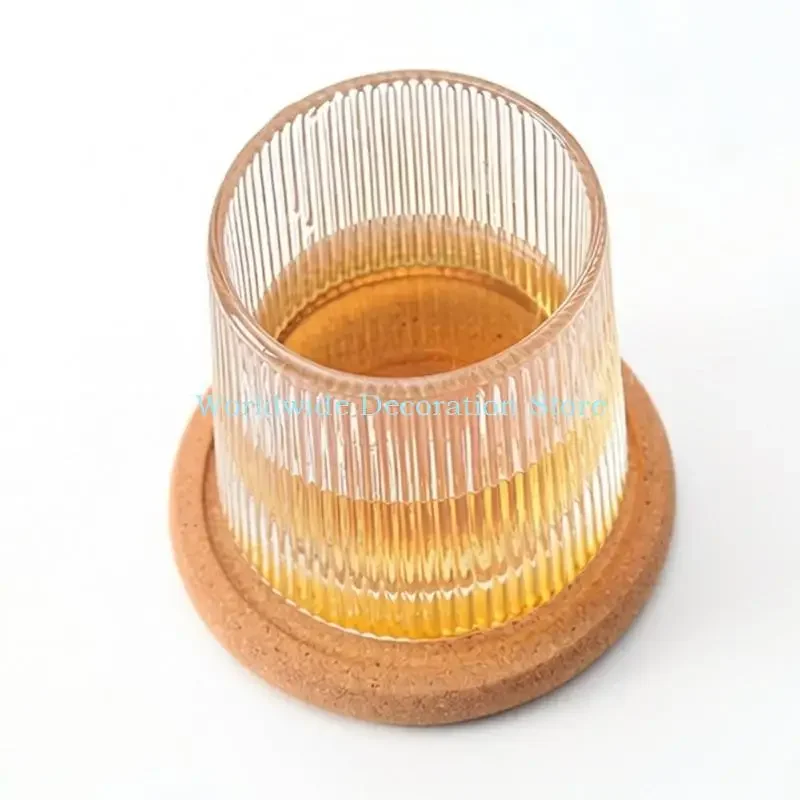 Q39B 4Pcs Natural Softwood Drink Pad With Nonslip Base For Coffee Mugs And Hot Beverages