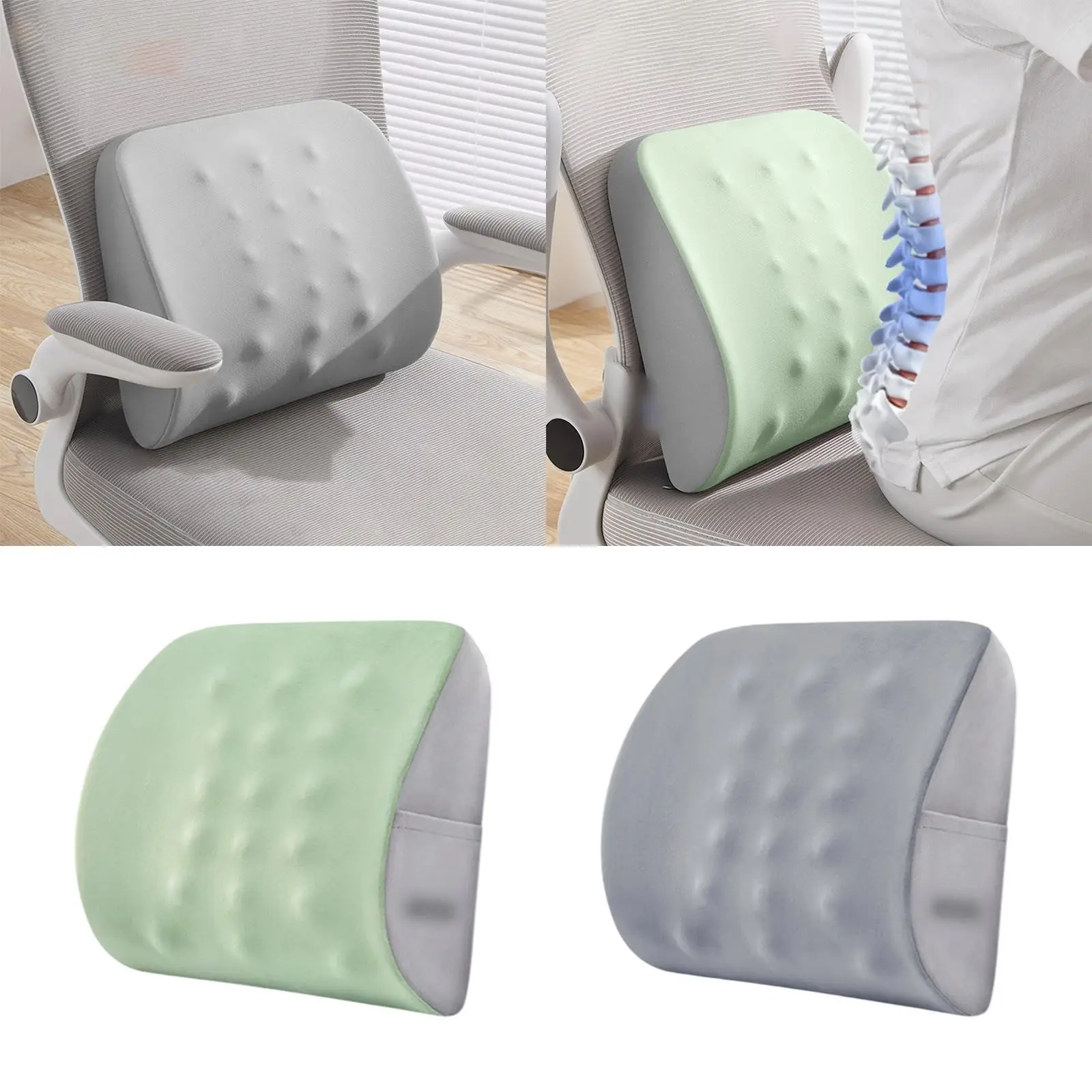 

Waist Support Pad Soft Support Pillow for Car Plane Office Desk Chair