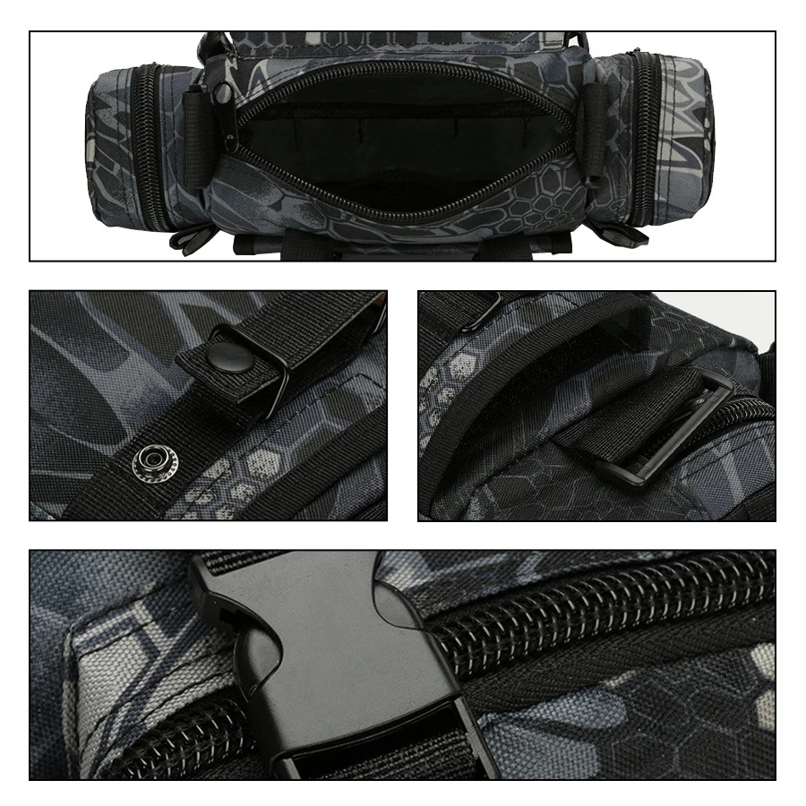 Multifunktionale Outdoor-Sport-Hüfttasche, Tasche für Fotoausrüstung, tragbar und verschleißfest zum Wandern und Radfahren – Detail 7