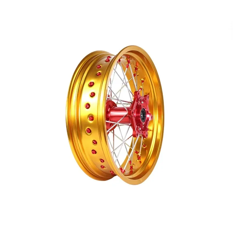For CR CRF Rear Supermoto Light Motorcycle Wheel Sets CNC Aluminum Alloy with Bearing DOT Certified