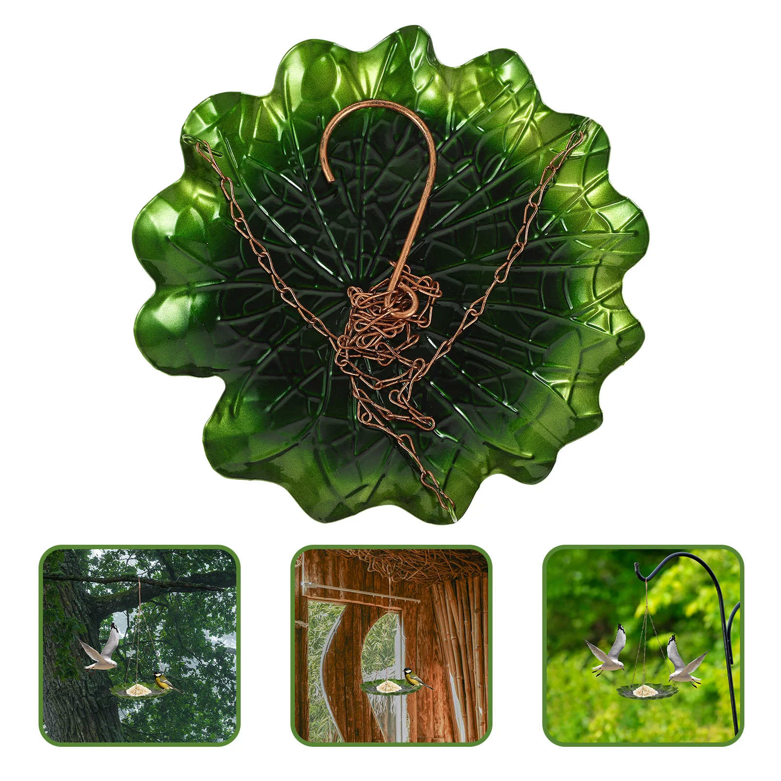 

-Shaped Bird Feeder Sturdy Hanging Outdoor Garden Wild Bird Food Holder Squirrel Proof Cage for Feeding Birds