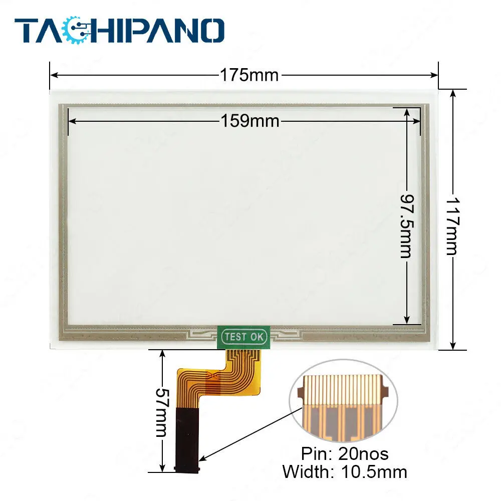 Touch Screen for PH41209515 Rev.H TS071A5K002 17060800 Panel Glass Replacement