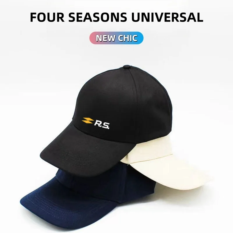 Fashion Hip Hop Baseball Cap Outdoor Sun Hats Sports Leisure Caps For Renault RS Clio Scenic Logan Megane Koleos Sandero Safrane