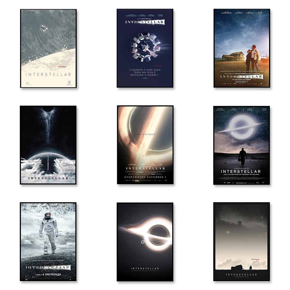 Interstellar Movie Wall Art Poster Interstellar Canvas Art Prints Interstellar Universe Wall Decor Picture Canvas Painting