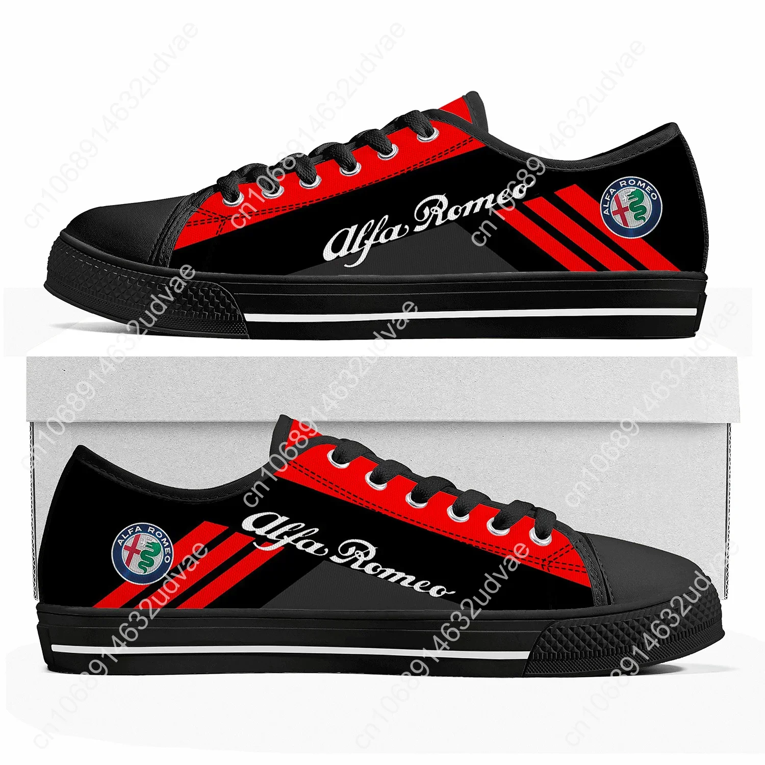 A-Alfa Low Top Sneakers Casual Shoes Mens Womens Teenager R-Romeo High Quality Canvas Sneaker Couple Custom Black Shoe Unisex