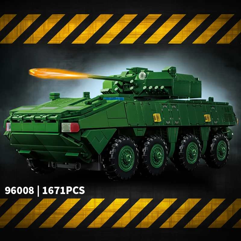 ZBL-19 wheeled infantry fighting vehicle armored vehicle tank assembly building block car boy toy gift