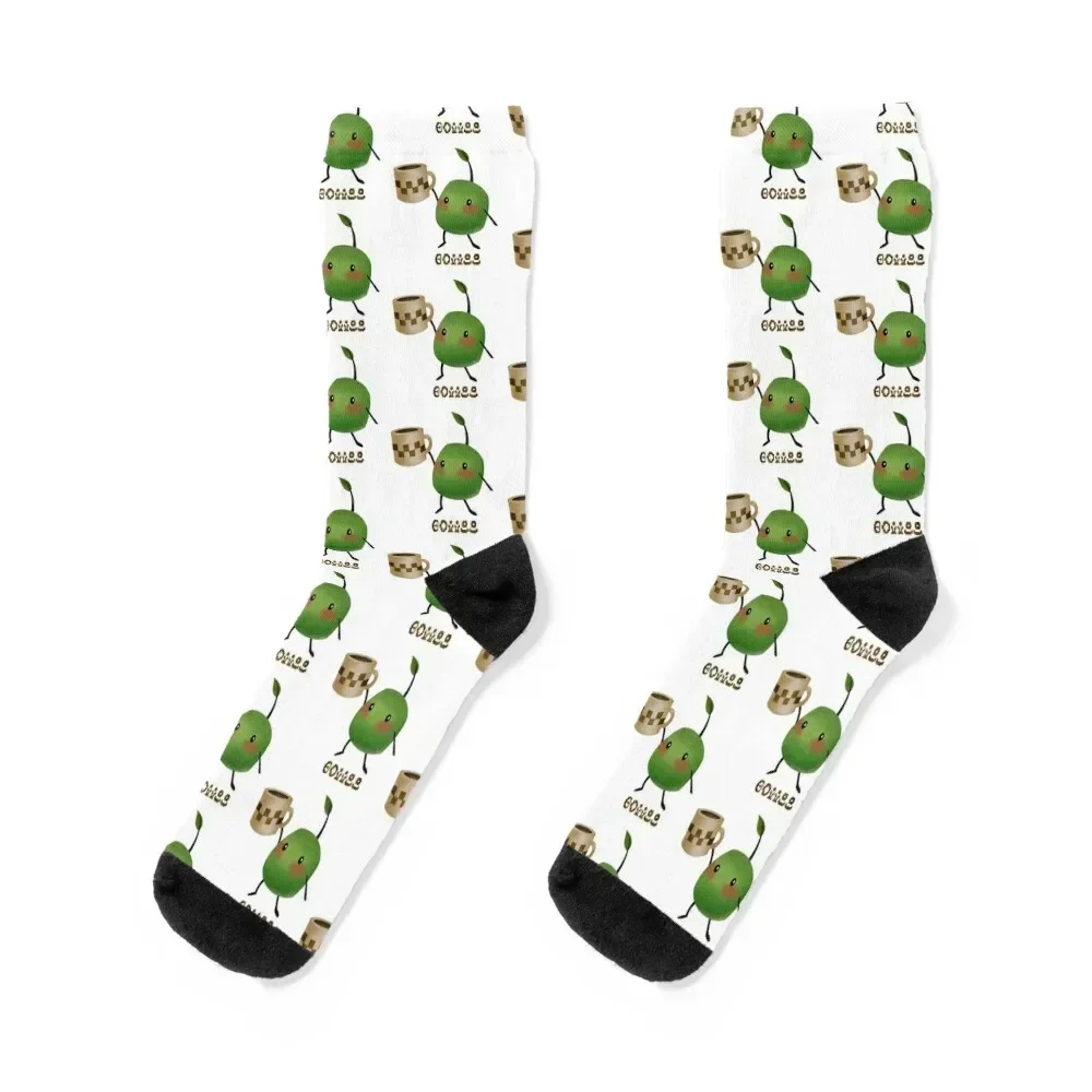 Junimo's Coffee Socks floral sports stockings christmas stocking Socks Man Women's