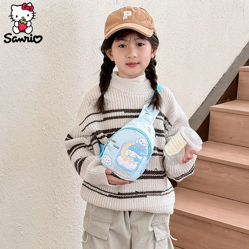 Sanrio Accessories Cinnamoroll Crossbody Bag Kuromi Shoulder Bag My Melody Children Chest Bag Pochacco Coin Purse Kid Gift Girl