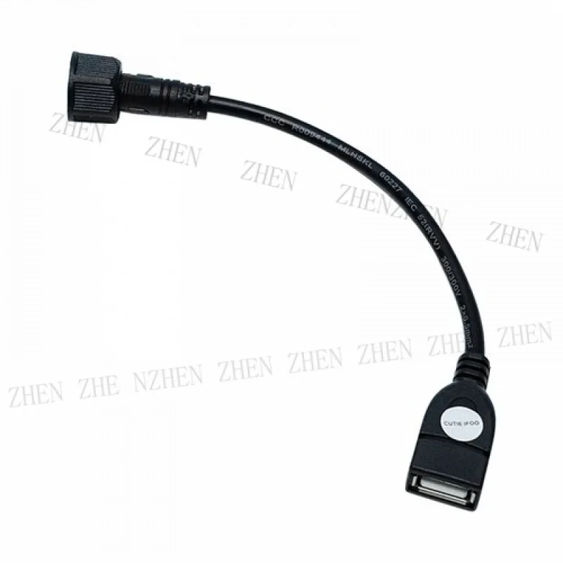 Y Y USB To 2pinDual Hole Waterproof Conversion Cable for Solar Outdoor Light Panel