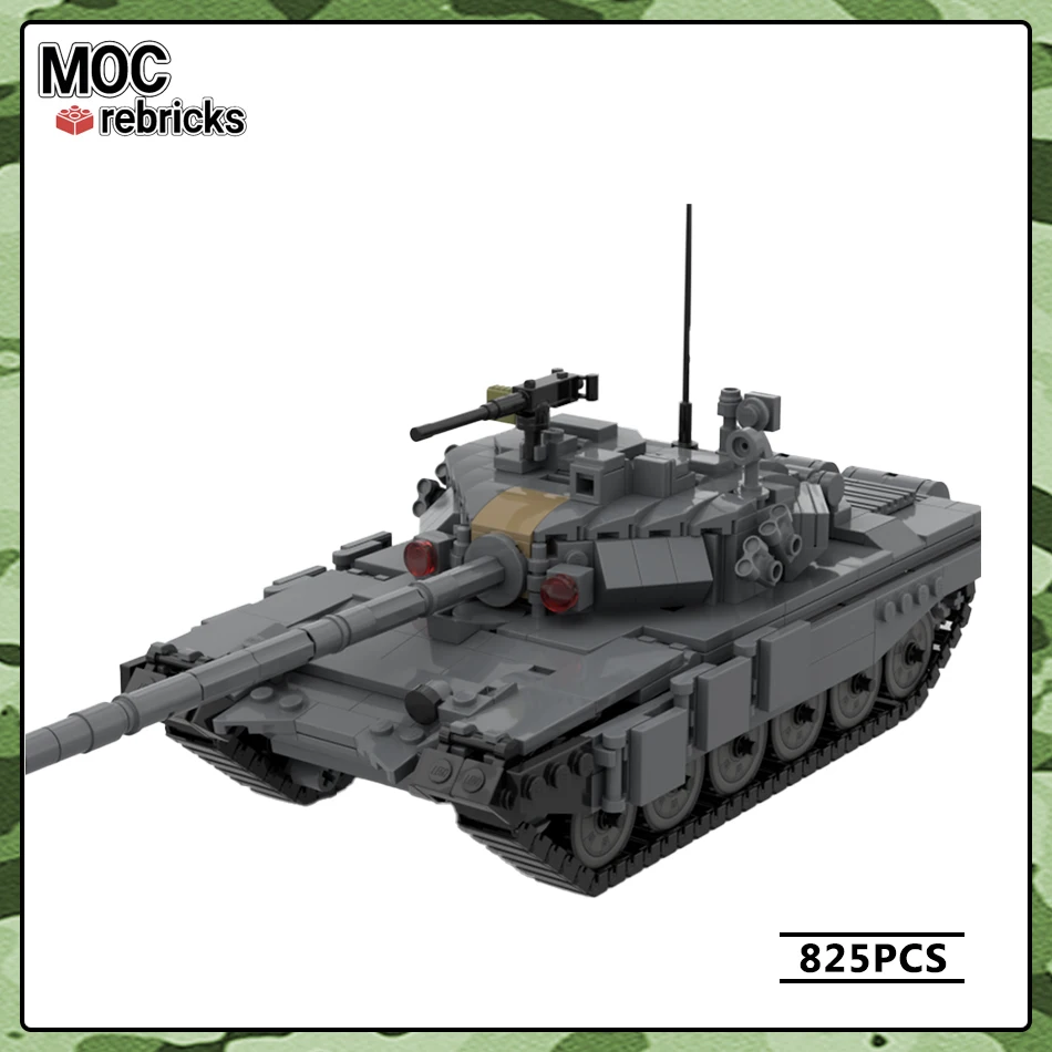 

WW2 Military Vehicles Series Russia T-90A V2 Tank MOC Building Block DIY Model Collection Experts High Difficulty Brick Toy Gift