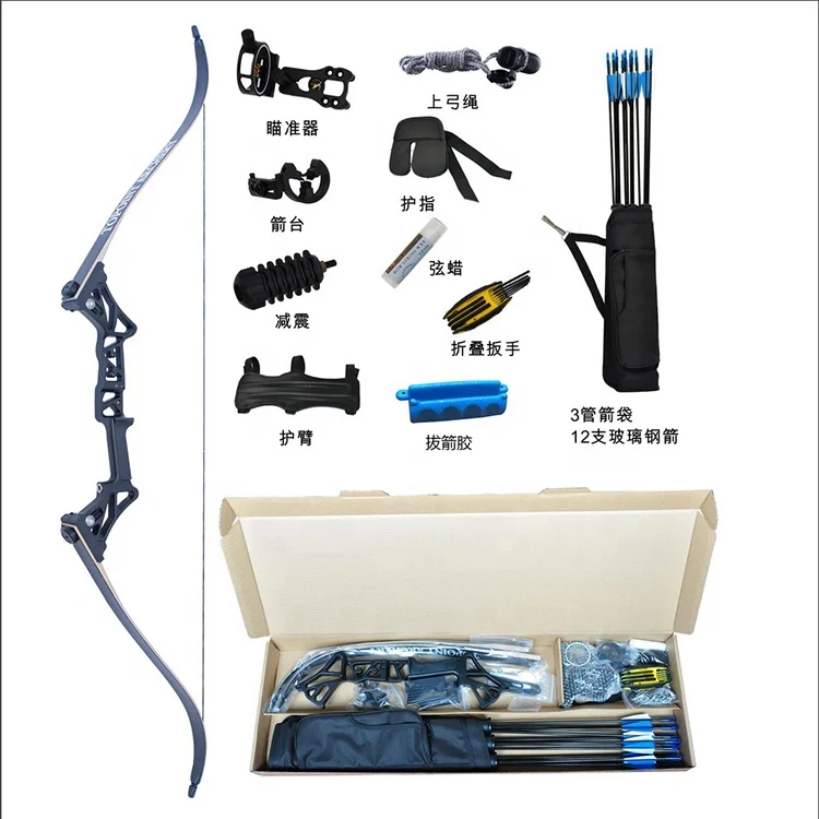 Takedown Recurve Bow And Arrow Set Archery Accessories Hunting Matel Professional Competition Adult Outdoor Sports Equipment