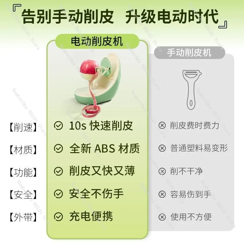 Electric Peeler, USB Charging, Fully Automatic Fruit Peeler, Multi-functional Fruit Knife Easy Peeling, Kitchen Essential